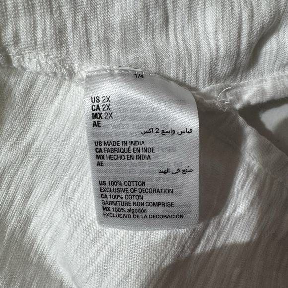 Charter Club Tunic Top Womens 2X Plus Boho Embroidery Cottagecore Peasant Flowy - Picture 6 of 11